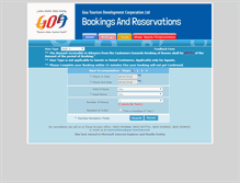 Tablet Screenshot of bookings.goa-tourism.com